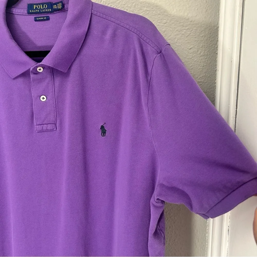 Polo Ralph Lauren Men’s Classic Fit Purple Polo Shirt- Size XXL